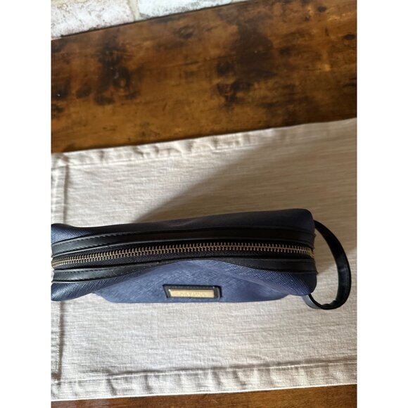 Versace Parfums Blue & Black Toiletry Bag Empty Travel Cosmetic Case - Picture 9 of 16